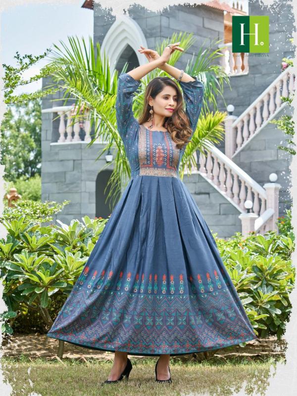 Hirwa Suncity Heavy Rayon Designer Kurti Collection 